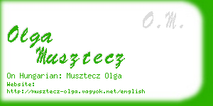 olga musztecz business card